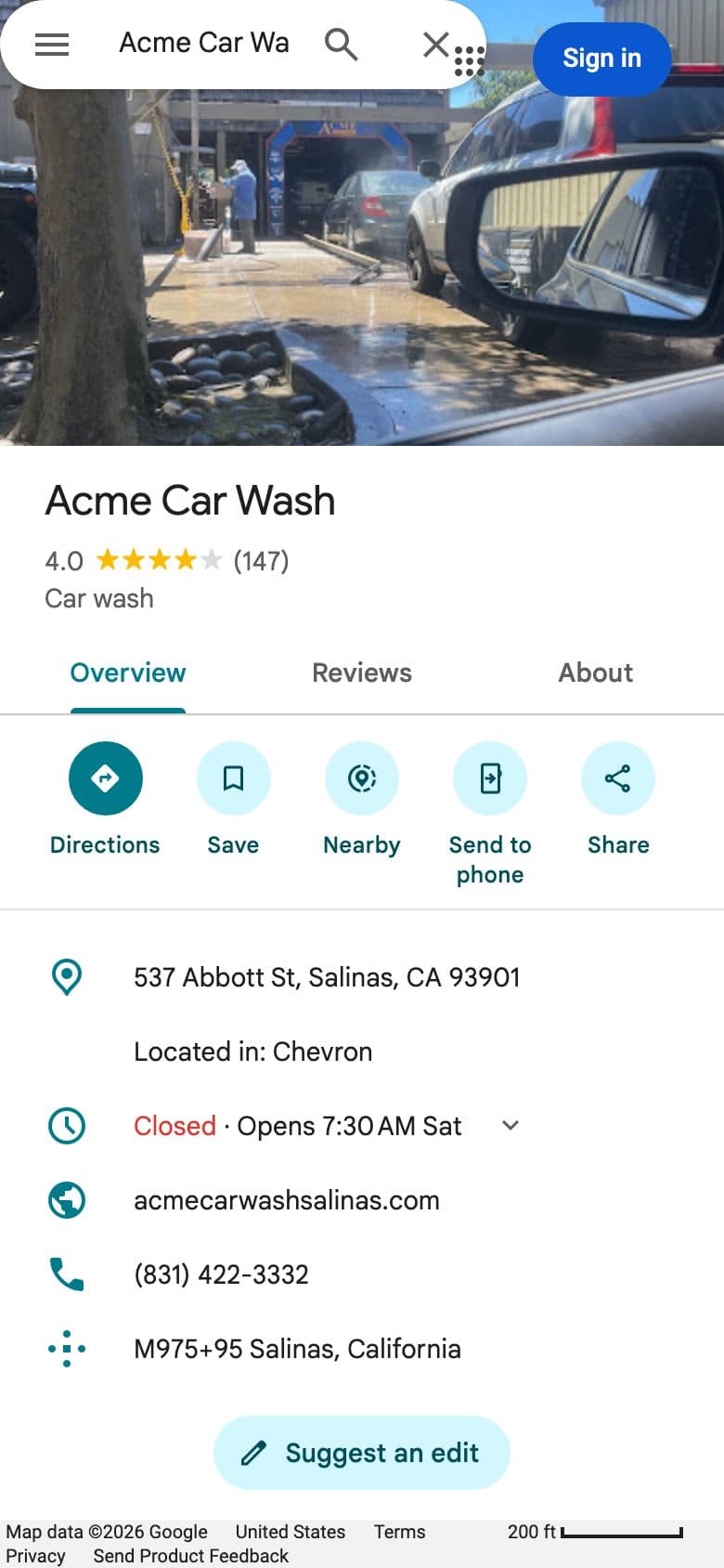 Acme Car Wash